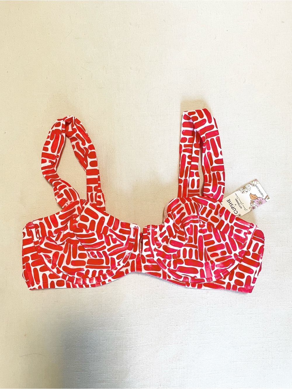 Cupshe Patterned Underwire Bikini Top